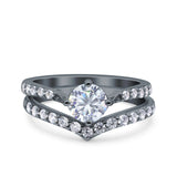 Two Piece Round CZ Ring