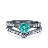 Two Piece Round CZ Ring