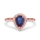 Art Deco Teardrop Pear Ring