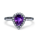 Art Deco Teardrop Pear Ring