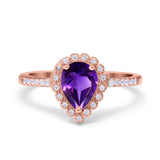 Art Deco Teardrop Pear Ring