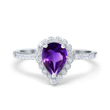 Art Deco Teardrop Pear Ring