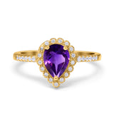 Art Deco Teardrop Pear Ring