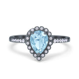 Art Deco Teardrop Pear Ring