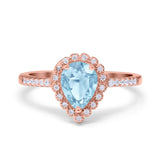 Art Deco Teardrop Pear Ring