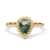 Art Deco Teardrop Pear Ring