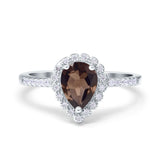 Art Deco Teardrop Pear Ring