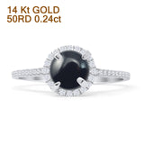 Round Halo Diamond Gold Ring