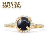 Round Halo Diamond Gold Ring