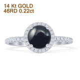 Round Halo Diamond Gold Ring