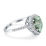 Pear Teardrop Halo Natural Diamond Ring