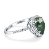 Pear Teardrop Halo Natural Diamond Ring