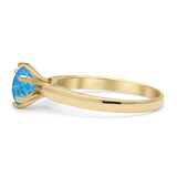 Round Solitaire Gold Ring