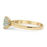 Round Solitaire Gold Ring