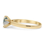 Round Solitaire Gold Ring