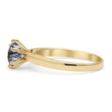 Round Solitaire Gold Ring