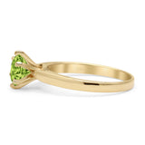 Round Solitaire Gold Ring