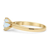 Round Solitaire Gold Ring