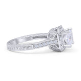 Art Deco Round Solitaire Gold Ring