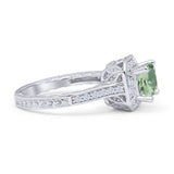 Art Deco Round Solitaire Gold Ring