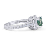 Art Deco Round Solitaire Gold Ring