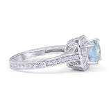 Art Deco Round Solitaire Gold Ring