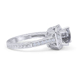 Art Deco Round Solitaire Gold Ring
