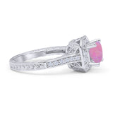 Princess Cut Halo Art Deco Gold Ring