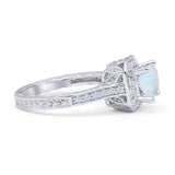 Princess Cut Halo Art Deco Gold Ring