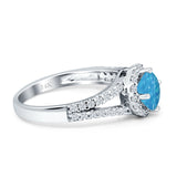 Three Stone Round CZ Gold Ring