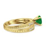 Round Two Piece Gold Ring