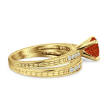 Round Two Piece Gold Ring
