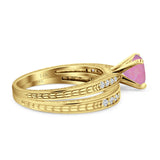 Round Two Piece Gold Ring