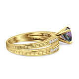 Round Two Piece Gold Ring