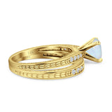 Round Two Piece Gold Ring