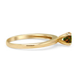 Round Solitaire Gold Ring