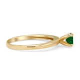Round Solitaire Gold Ring