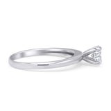 Minimalist Round Solitaire Gold Ring