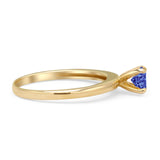 Round Solitaire Gold Ring