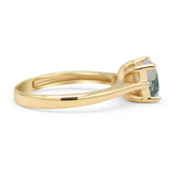 Princess Cut Solitaire Gold Ring