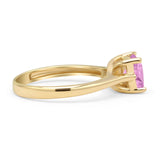 Princess Cut Solitaire Gold Ring