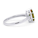 Marquise Lab Created Black Opal Solitaire Gold Ring