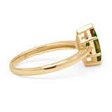 Marquise Lab Created Black Opal Solitaire Gold Ring
