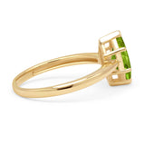 Marquise Peridot CZ Solitaire Gold Ring