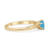 Round Solitaire Gold Ring