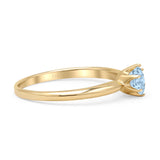 Round Solitaire Gold Ring