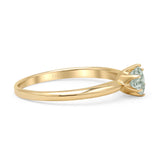 Round Solitaire Gold Ring