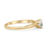 Round Solitaire Gold Ring