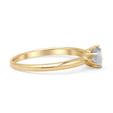 Round Solitaire Gold Ring