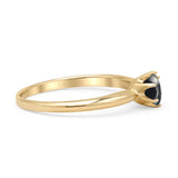 Round Solitaire Gold Ring